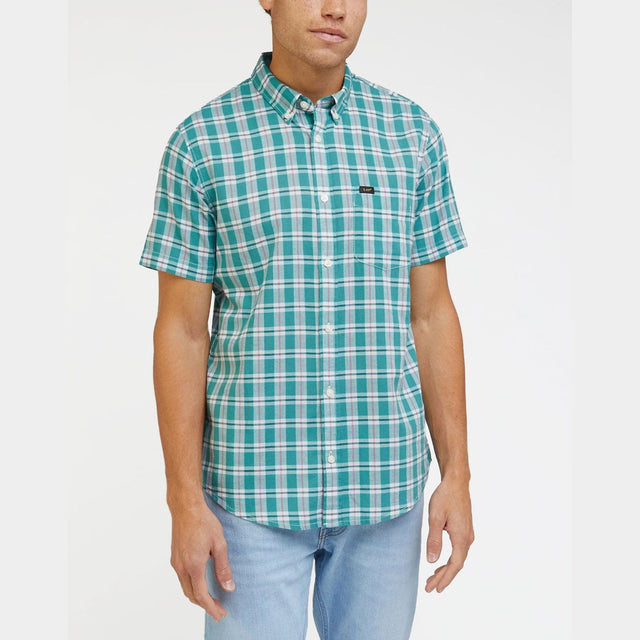 Lee Short Sleeve Button Down Shirt Monaco