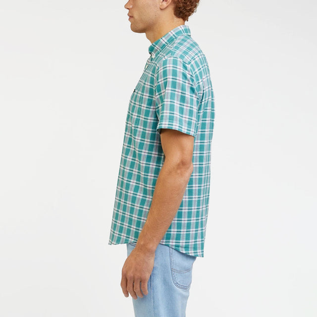 Lee Short Sleeve Button Down Shirt Monaco