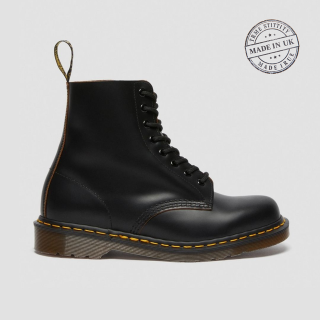 Dr. Martens Vintage 1460 Unisex Black Quilon Made in UK